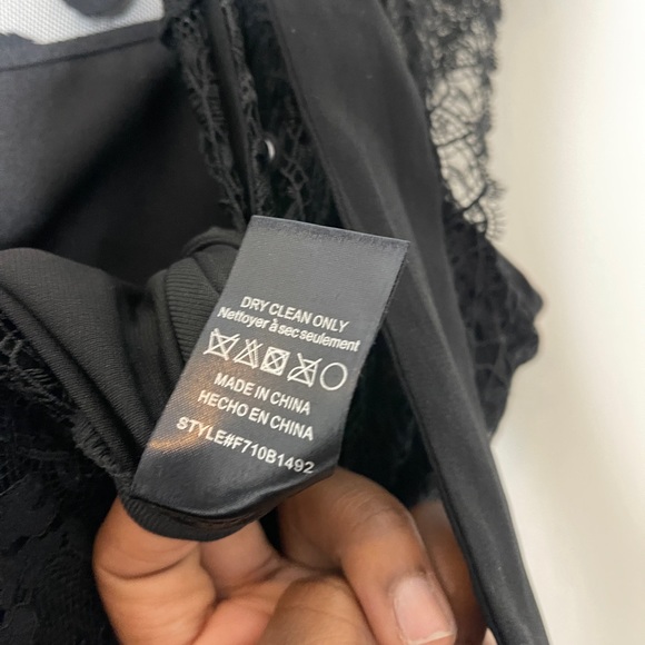 Adelyn Rae - Devon Lace & Woven Wide Legged Jumpsuit - Picture 10 of 16